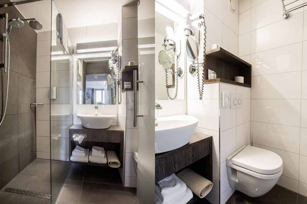 small queensize badkamer